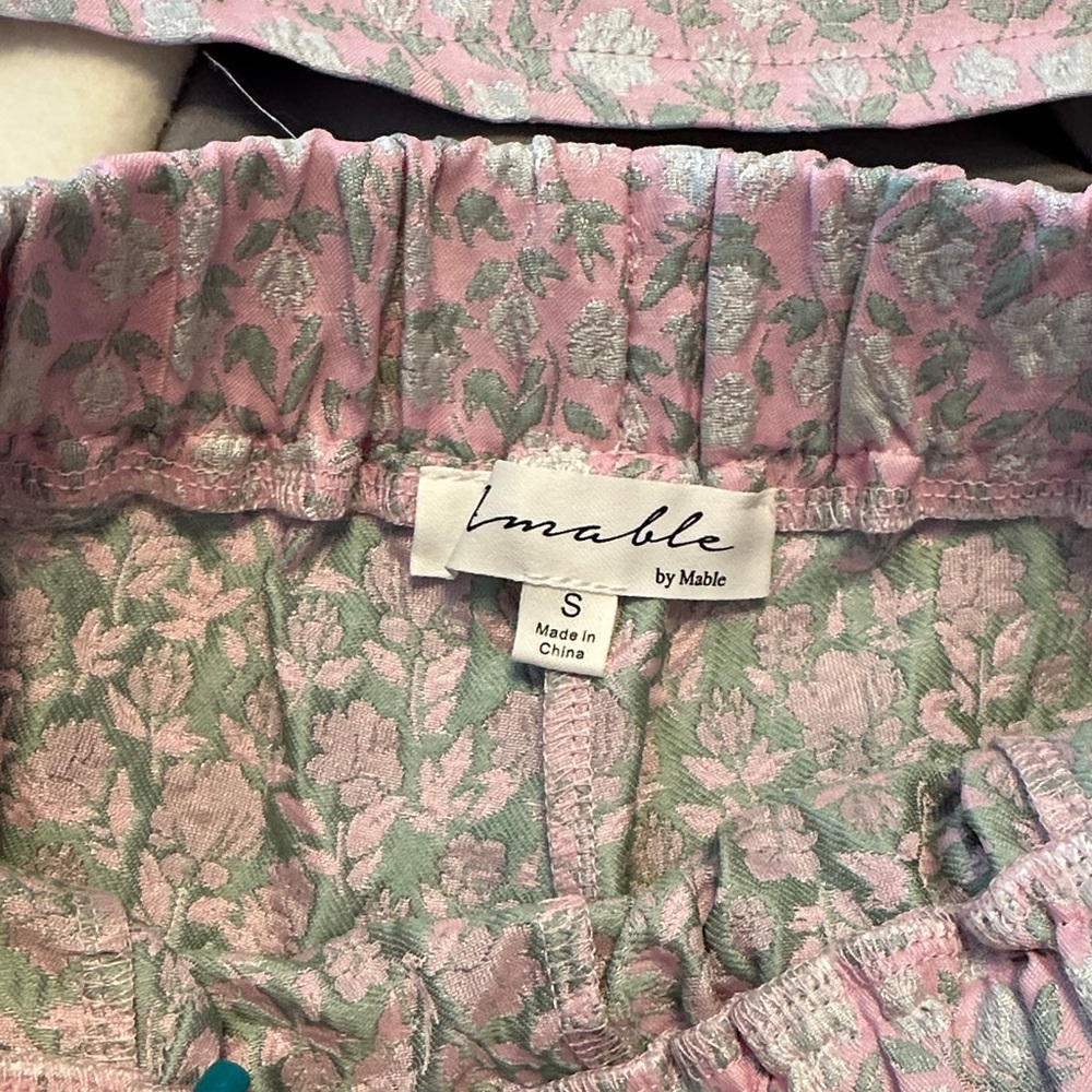 Pink Floral Two-Piece Ruffle Lounge Set - Picture 3 of 6